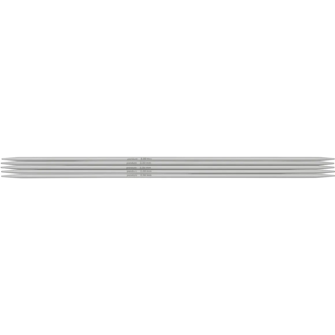 Strømpepinde, 5 stk. Længde 20 cm Ø2,5 mm – plast