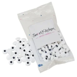 Sukkerøjne Ø10 mm, slikøjne til dekoration af kager, lagkager og muffins. 35 gram