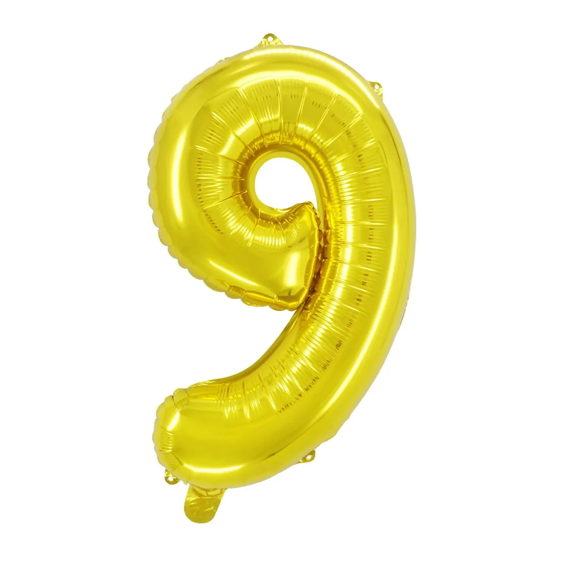 Talballon 9 guld 32 cm