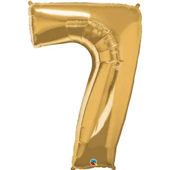 Talballon 7 Guld 66 cm