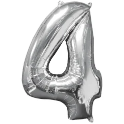 Talballon 4 Sølvfolie