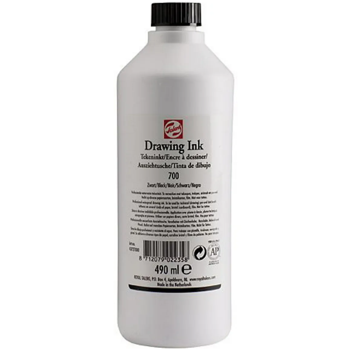 Talens Drawing Ink Sort 490 ml