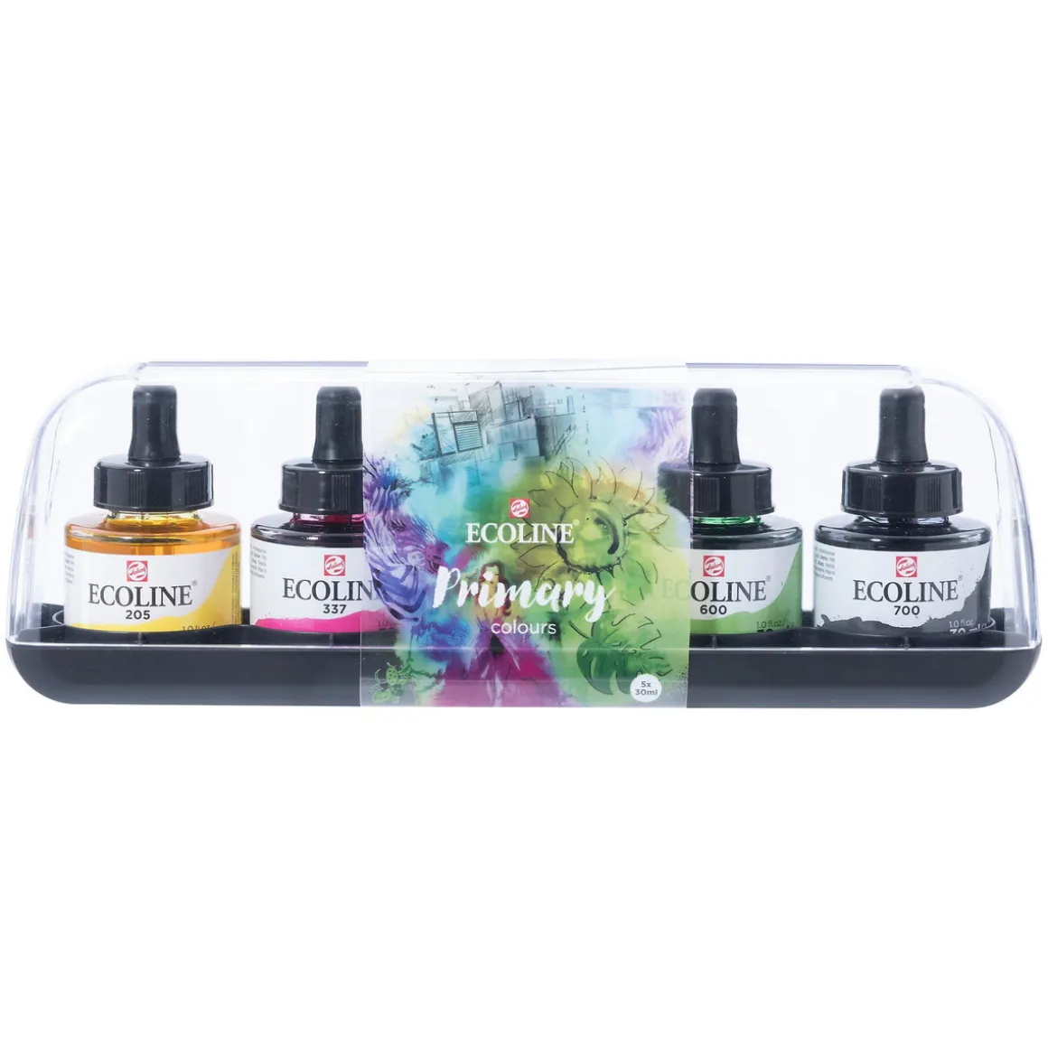 Talens Ecoline flytande vandfarve - Primary 5 x 30 ml
