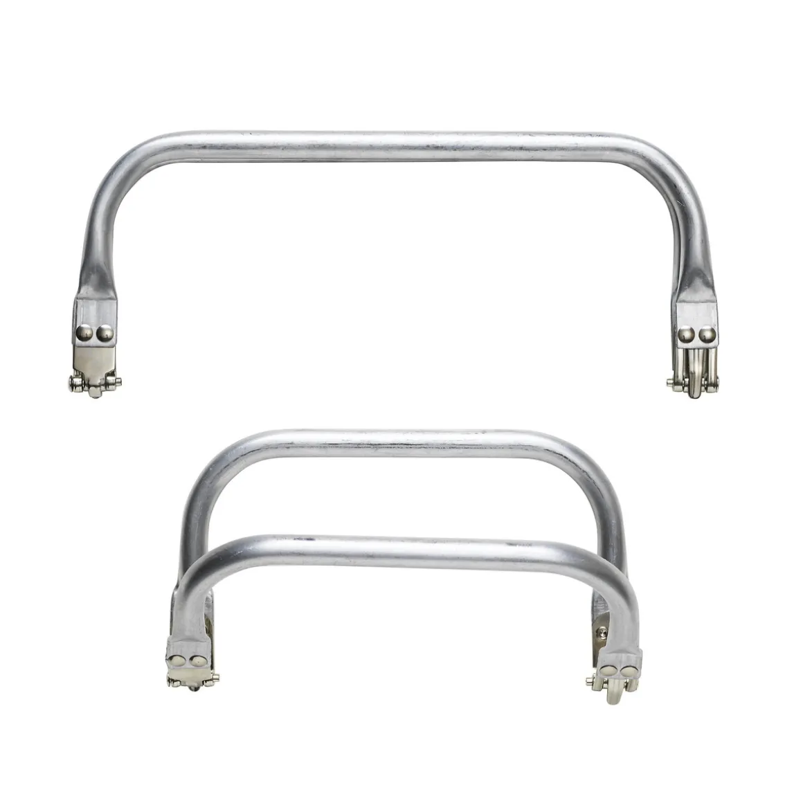 Taskebøjler af metal, 2 stk. Sølvfarvet taskebøjle, 22×9 cm / 16×9 cm