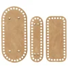 Taskebunde af kunstlæder, 3 stk. naturfarvede – 22×10, 18×8, 18×5,3 cm