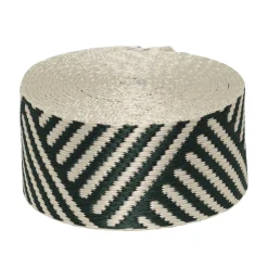 Taskerem, beige med mønster, længde 250 cm, bredde 3,8 cm