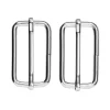 Taskespænde justerbart 2-pak – 47×23 mm, sølvfarvet. Maks. rembredde 45 mm
