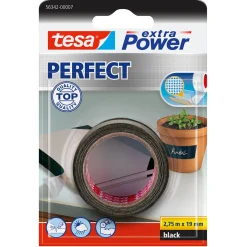 Tesa Extra Vævtape 19 mm Sort