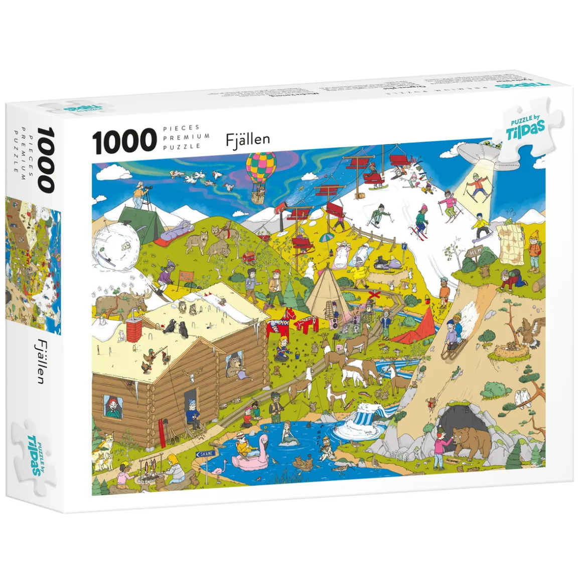 Tildas puslespil 1000 Fjeld, 1000 brikker, 70×50 cm
