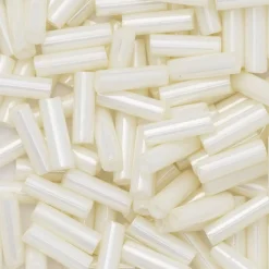 TOHO-perler bugle, aflange glasperler 6 mm creme