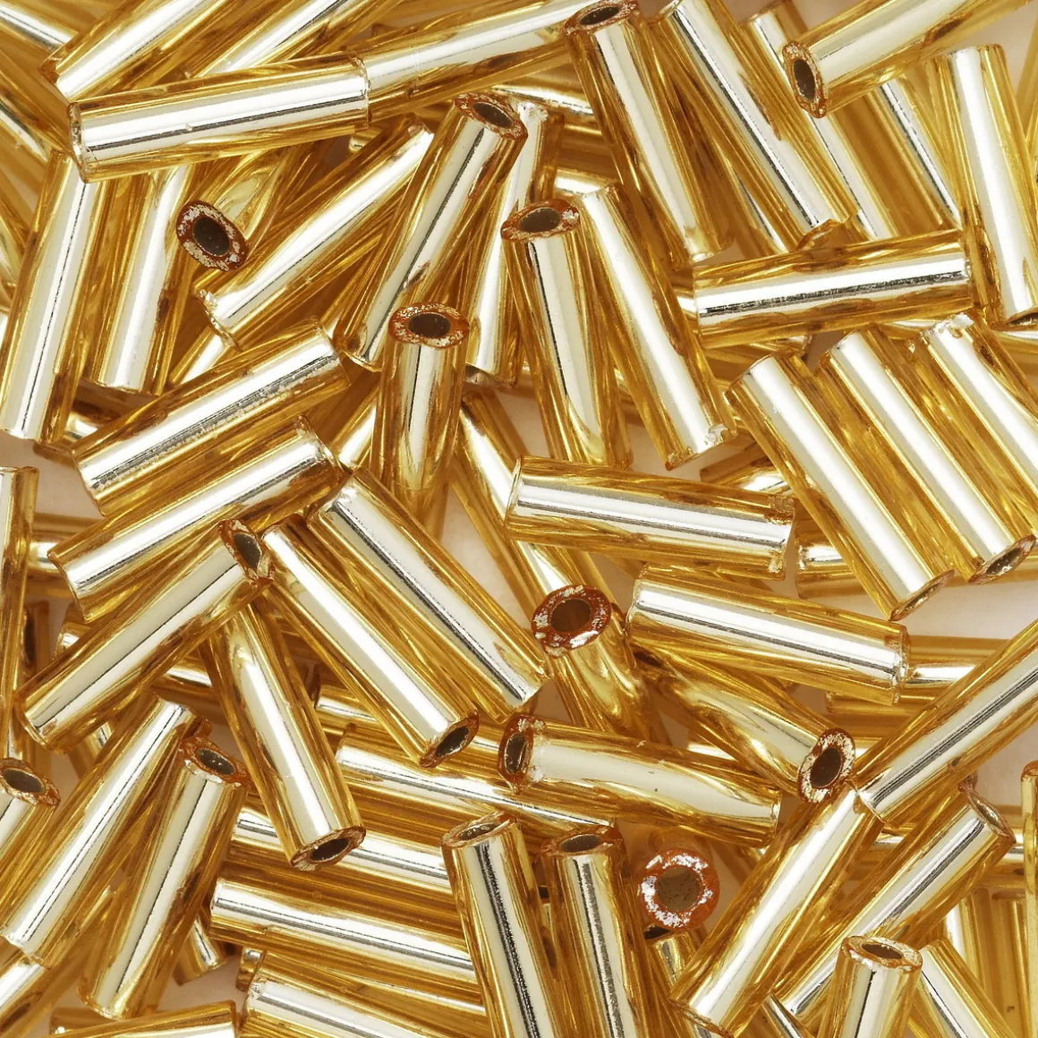 TOHO-perler bugle, aflange glasperler 6 mm guld