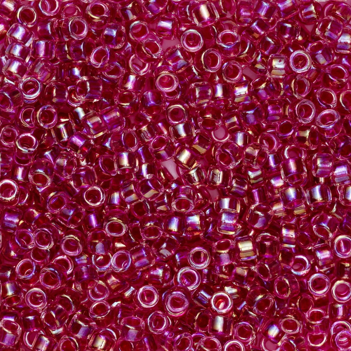 TOHO-perler 11/0 – 785 Inside luster crystal hot pink lined