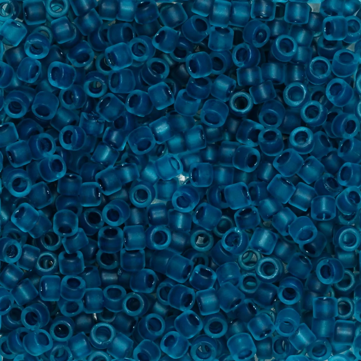 TOHO-perler 11/0 – petrol frosted, 932FM Frosted capri-lined aqua