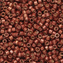 TOHO-perler 11/0 – rødbrun metallic mat, PF564F PF galvanized matte burgundy frost