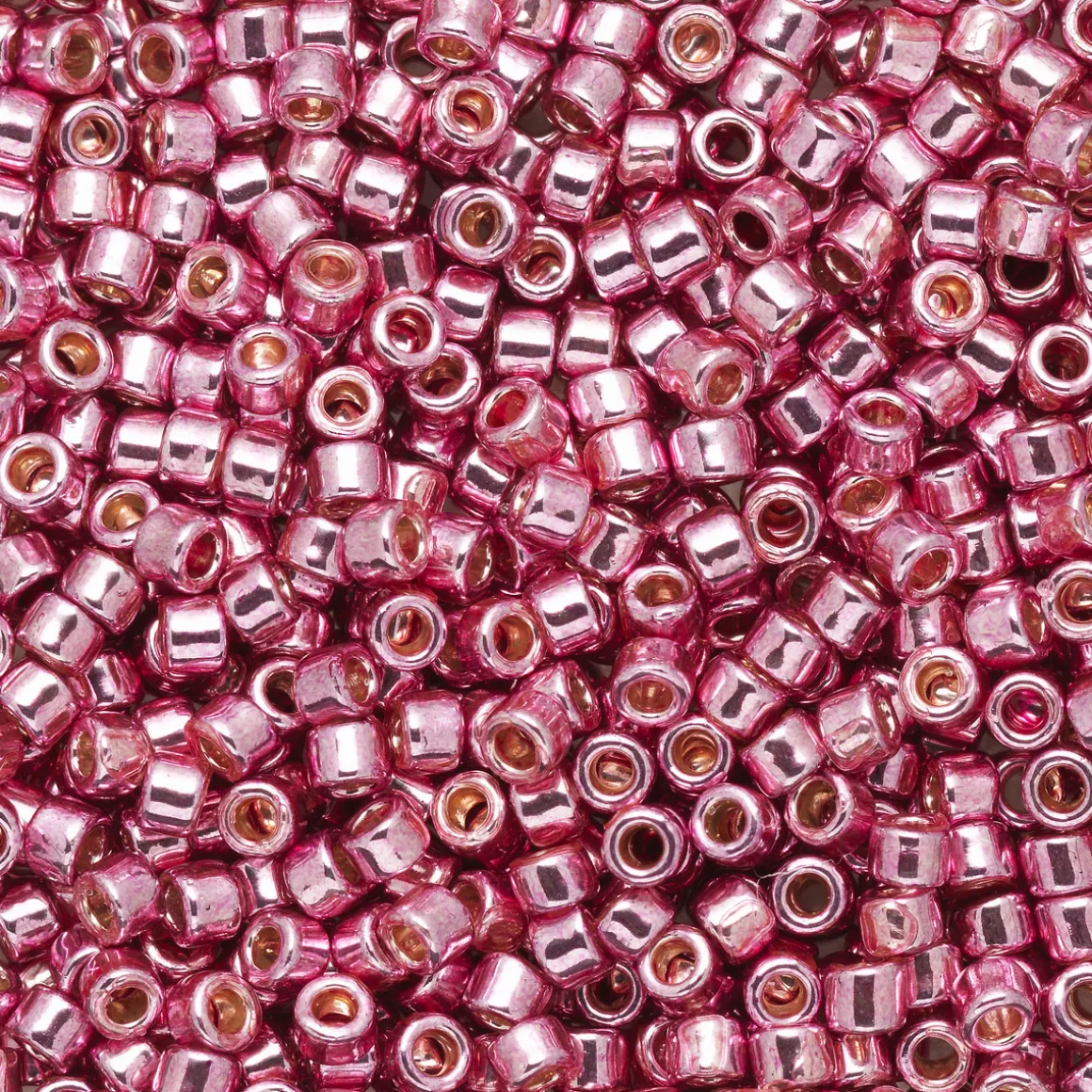 TOHO-perler 11/0 – rosa metallic, PF553 PF galvanized pink lilac