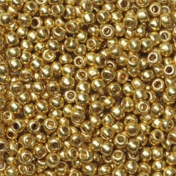 TOHO-perler runde 11/0 – guld, PF557 Permament finish galvanized gold