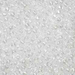 TOHO-perler runde 11/0 – hvid transparent, 101 Transparent lustered crystal