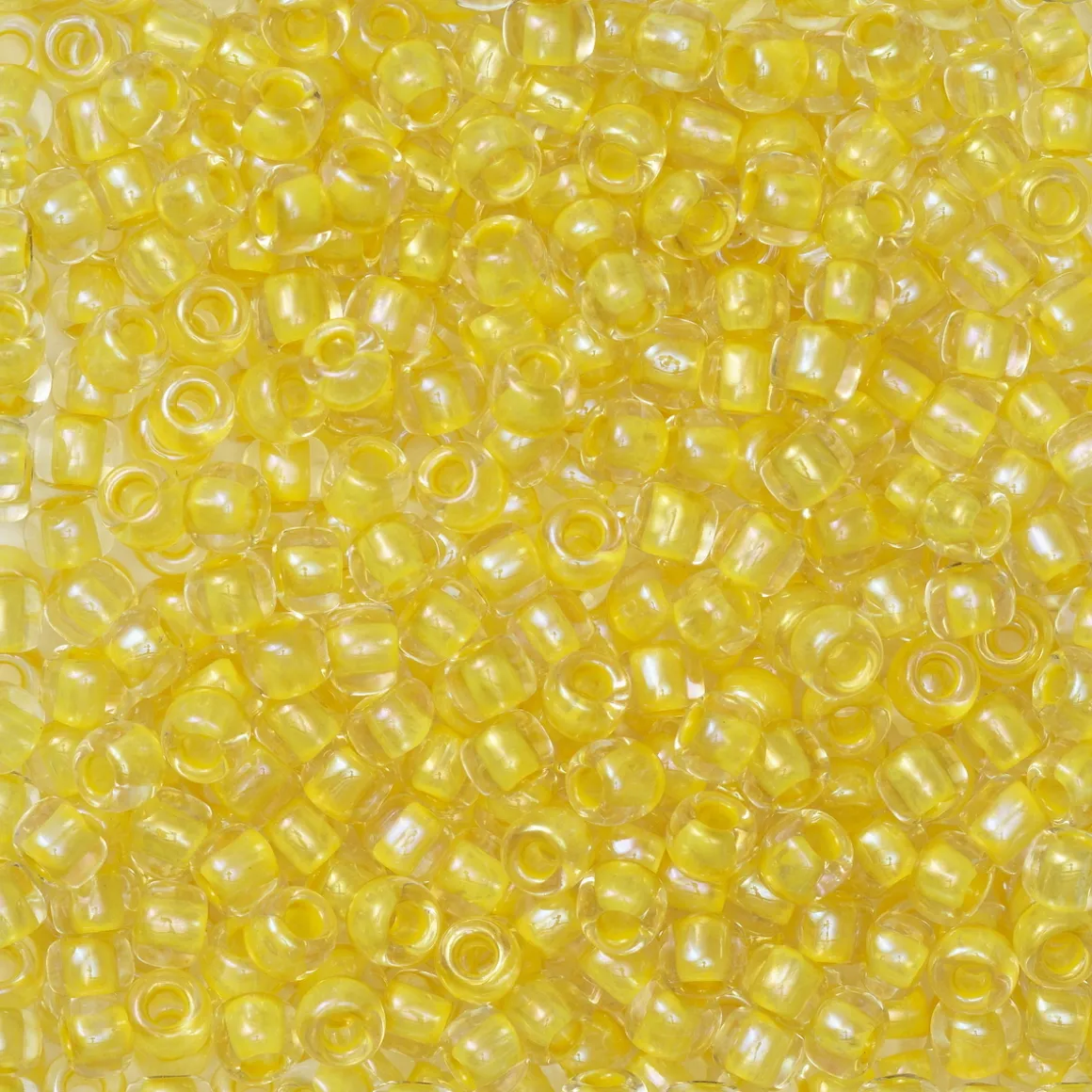 TOHO-perler runde 11/0 – klar gul, 192 Yellow lined Crystal