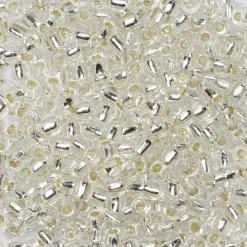 TOHO-perler runde 11/0 – klar sølv, 21 Silver lined crystal