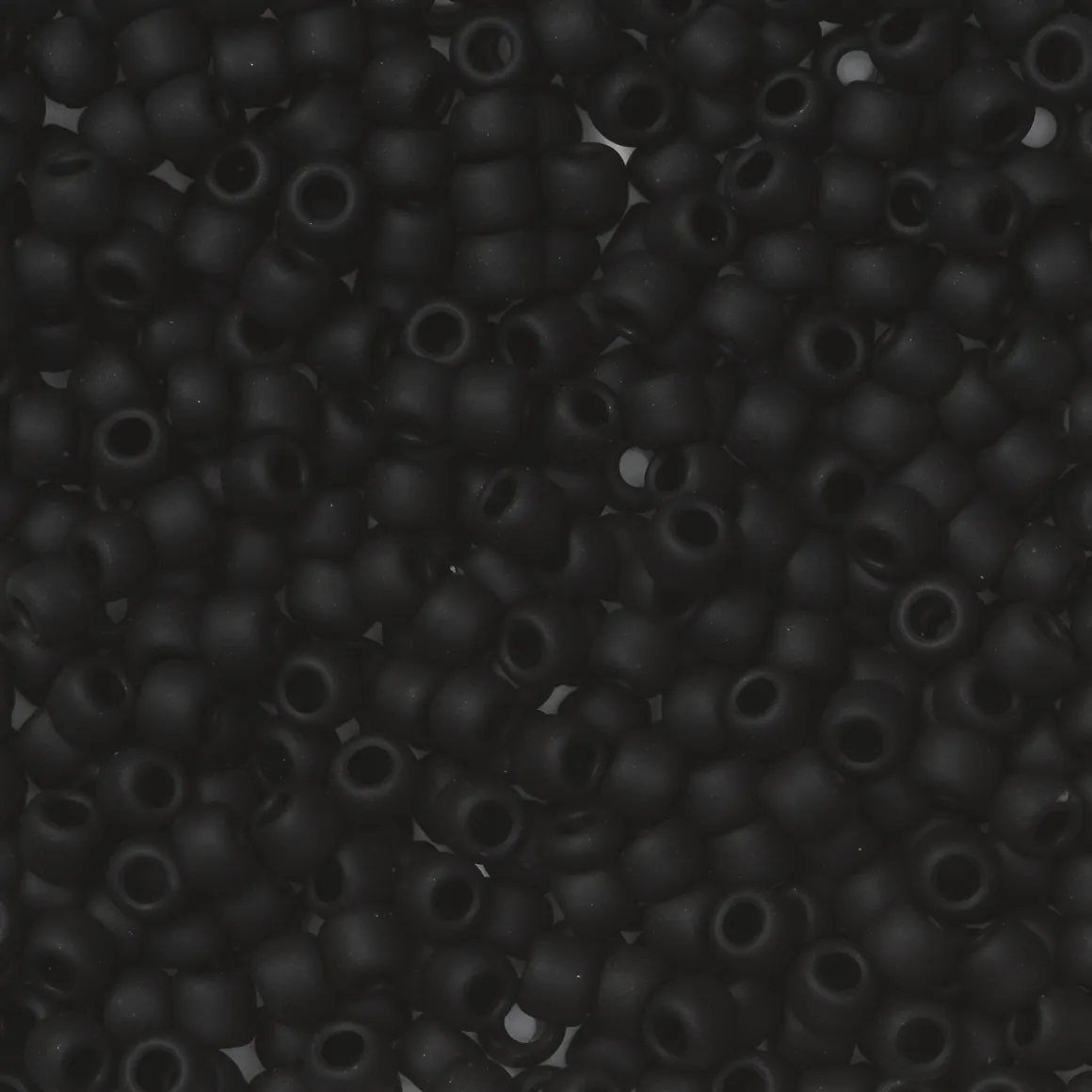 TOHO-perler runde 11/0 – matsort, 49F Transparent frosted jet black