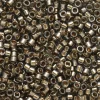TOHO-perler 11/0 – sortgylden metallic, 993 Gold-lined black diamond