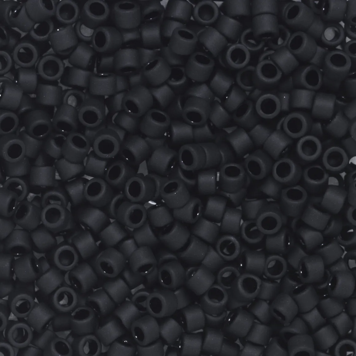 TOHO-perler 11/0 – sort mat, 49F Matte opaque jet black