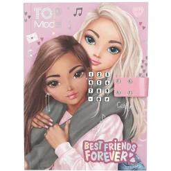 TOPModel Best Friends Forever, dagbog med kode & musik, 15×20,5 cm