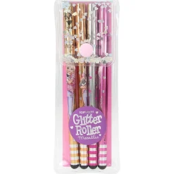 Topmodel glitterpenne i metallicfarver 4-pak
