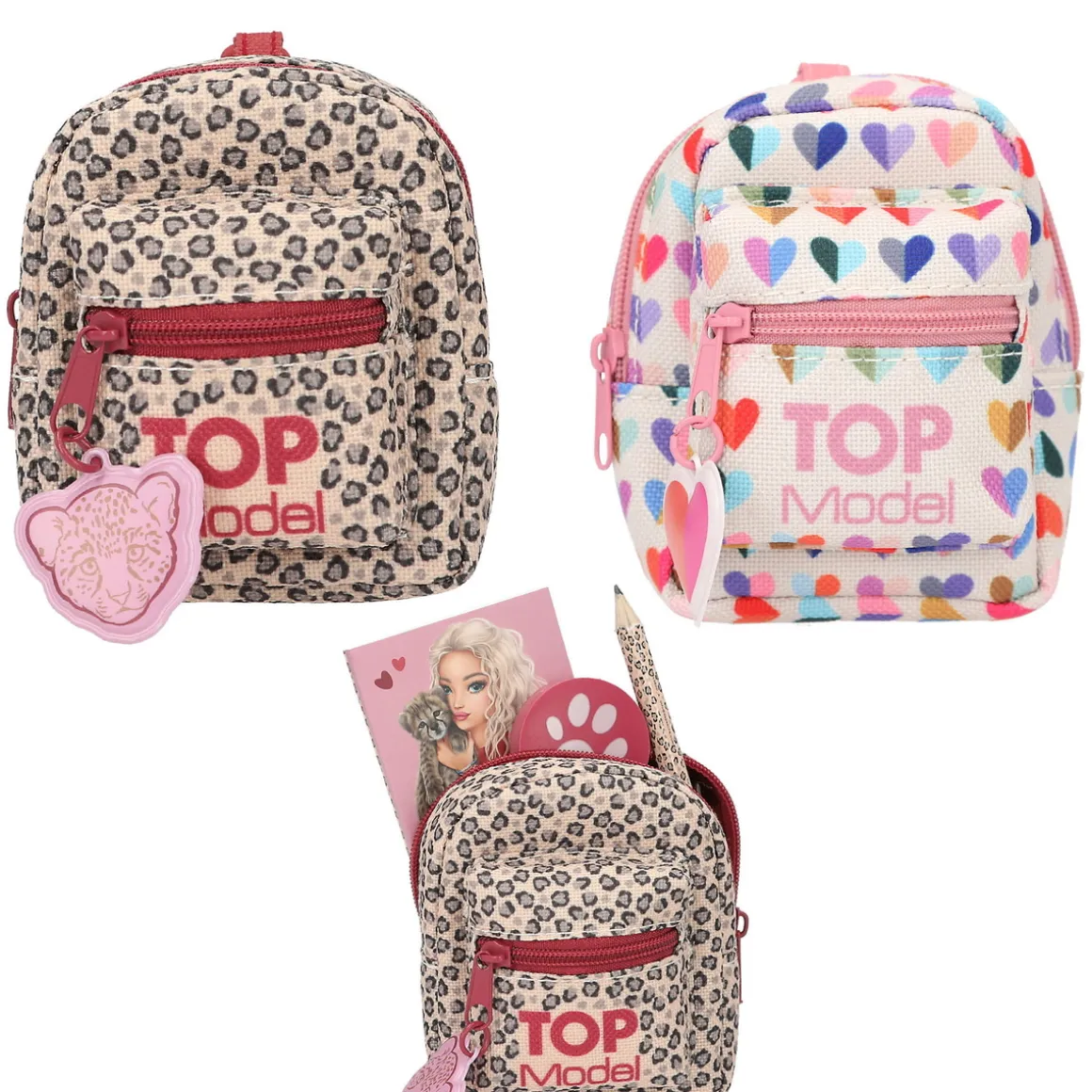 TOPModel små rygsække, 4,8×10 cm – sælges assorteret, pris pr. styk