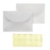 Transparente kuverter 10 stk. 10,9×15,5 cm + 10 gyldne stickers til forsegling