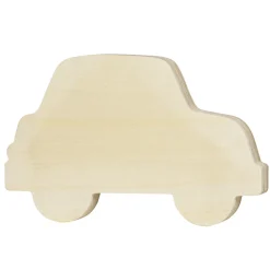 Træfigur bil – højde 9,5 cm, bredde 15 cm, tykkelse 1,7 cm