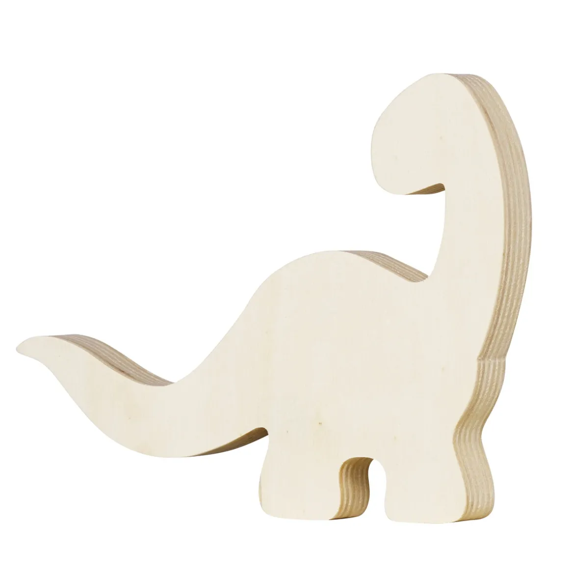 Træfigur dinosaur – højde 12,8 cm, bredde 16,4 cm, tykkelse 1,7 cm