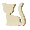 Træfigur kat 11x11 cm
