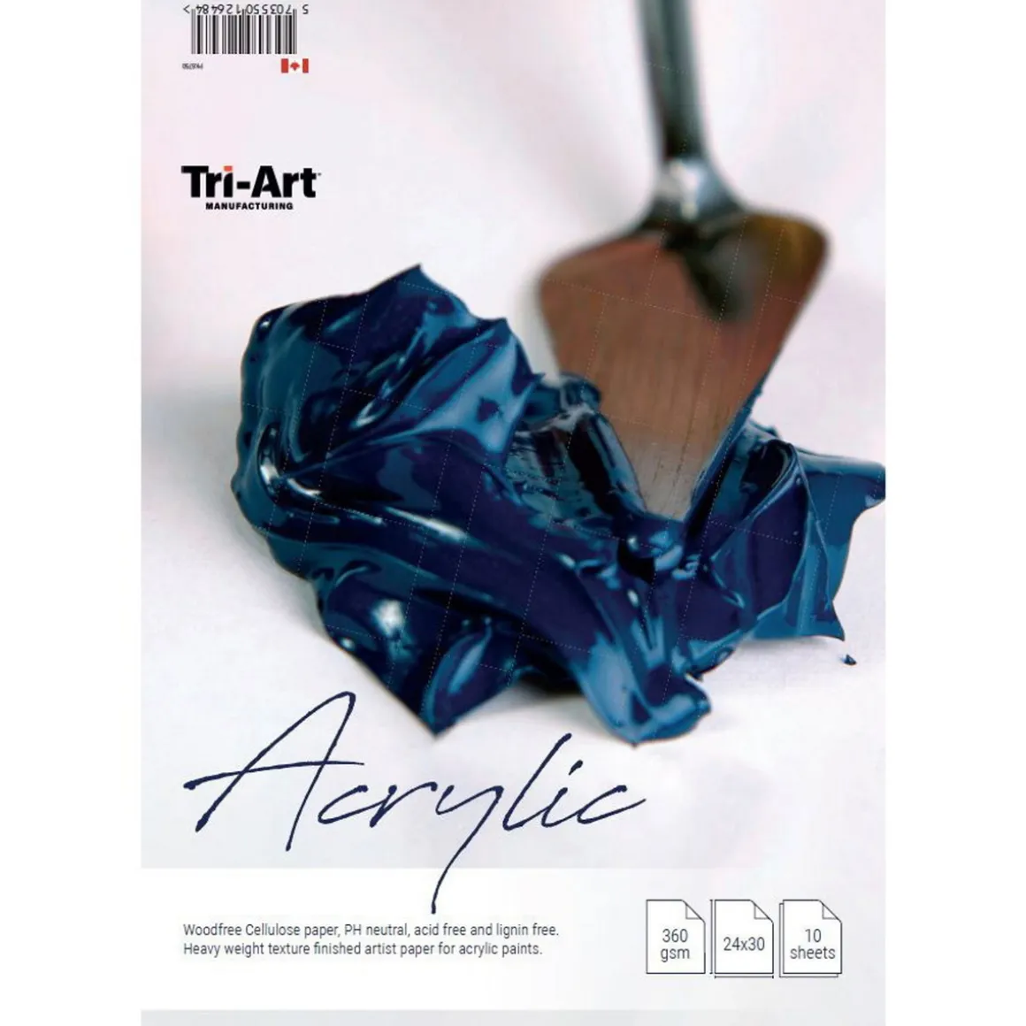 Tri-Art Acrylic Pad akrylblok 24×30 cm, 10 ark, 360 g/m²