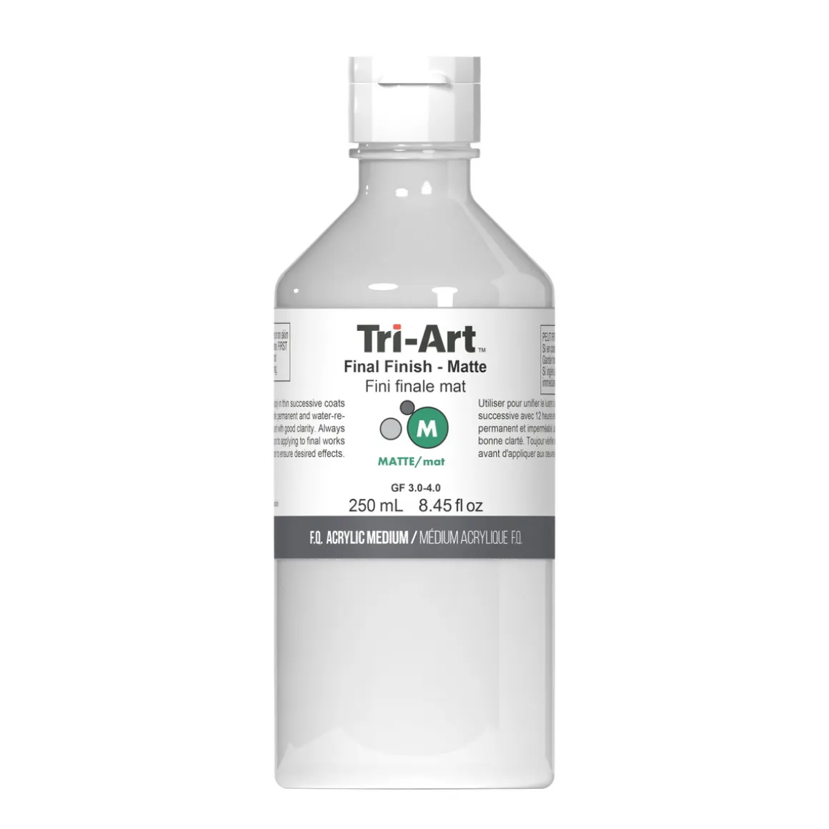 Tri-Art Final Finish Matte 250 ml, beskyttende, mat lak til akrylfarve