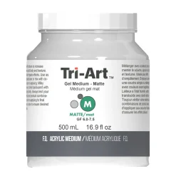 Tri-Art Gel Medium Matte 500 ml, mat gelbaseret fortykningsmiddel til akrylmaling