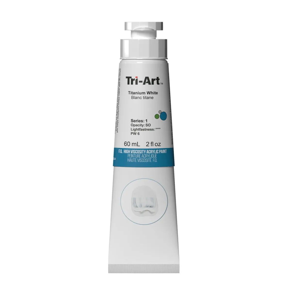 Tri-Art High Viscosity akrylfarve 60 ml Titanium White