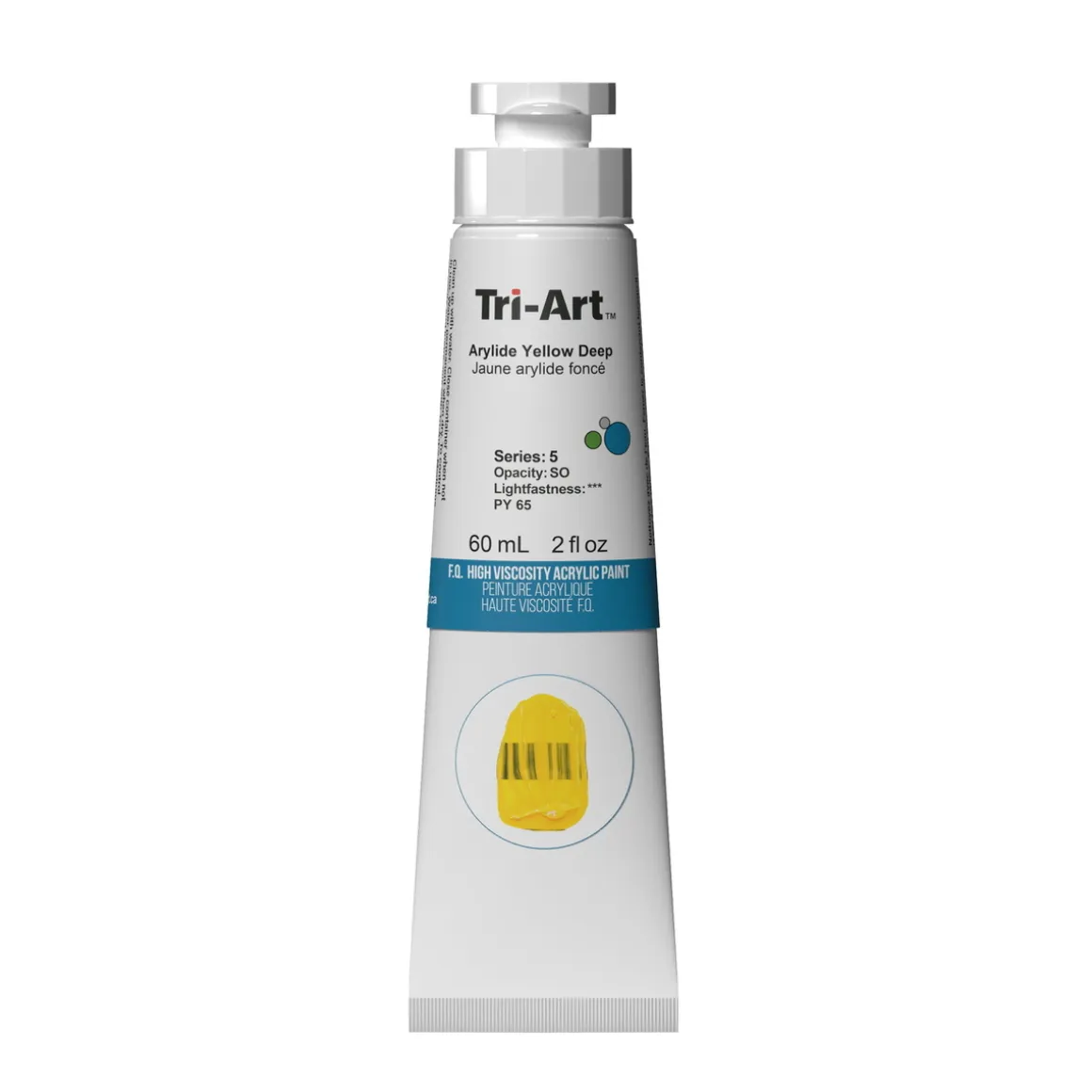 Tri-Art High Viscosity akrylfarve 60 ml Arylide Yellow Light