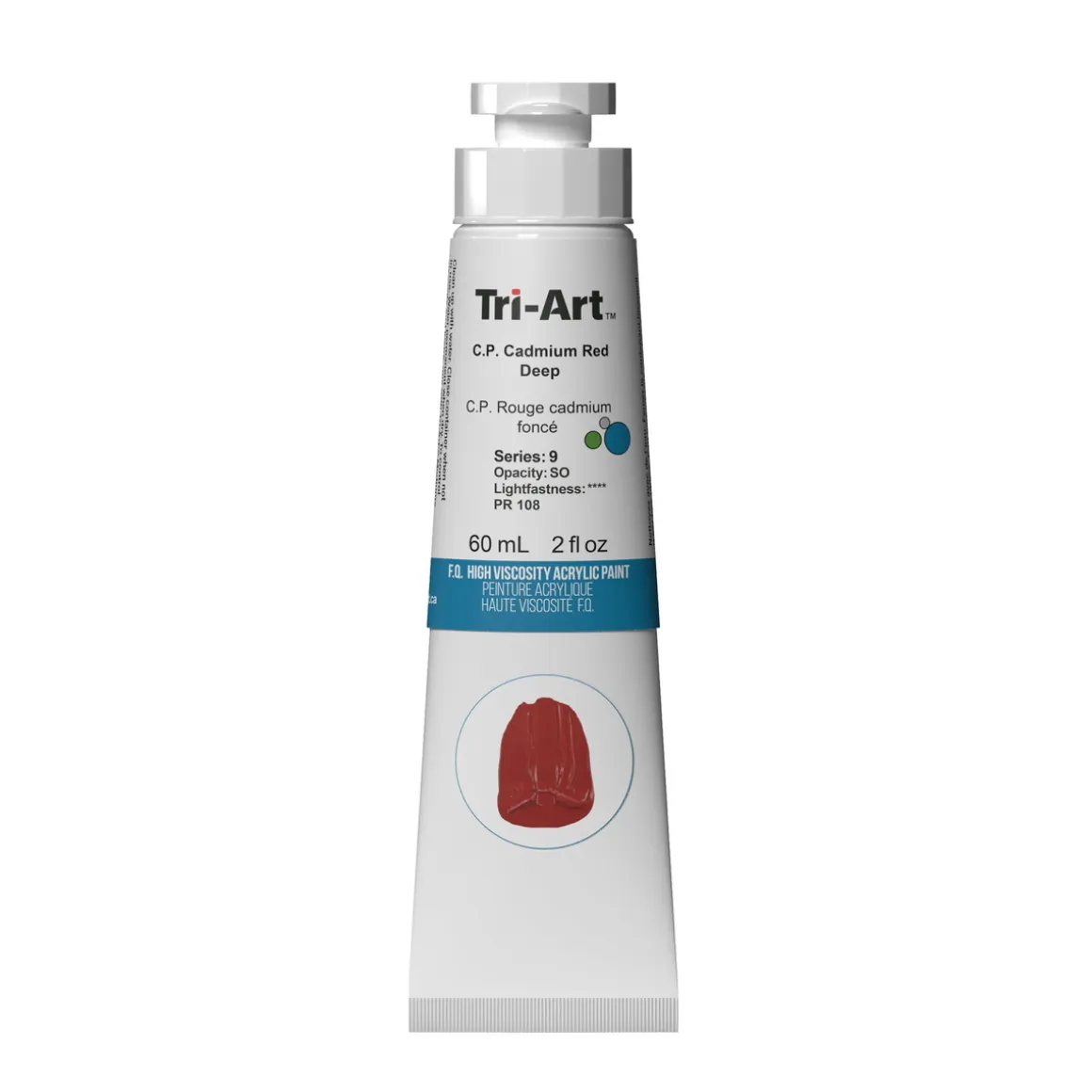 Tri-Art High Viscosity akrylfarve 60 ml C.P. Cadmium Red Deep