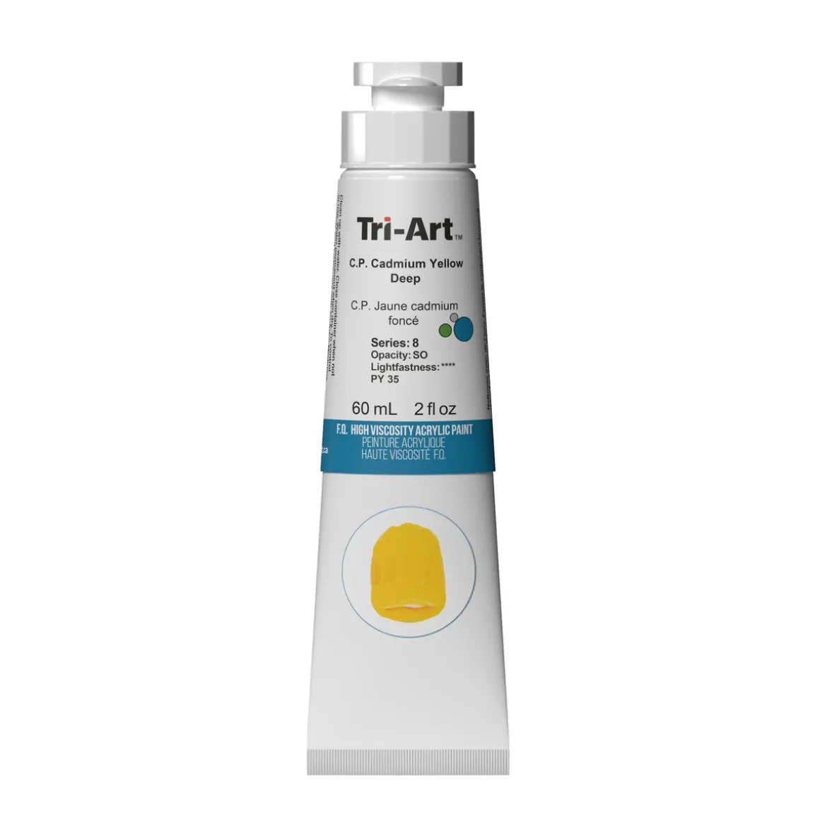 Tri-Art High Viscosity akrylfarve 60 ml C.P. Cadmium Yell Deep