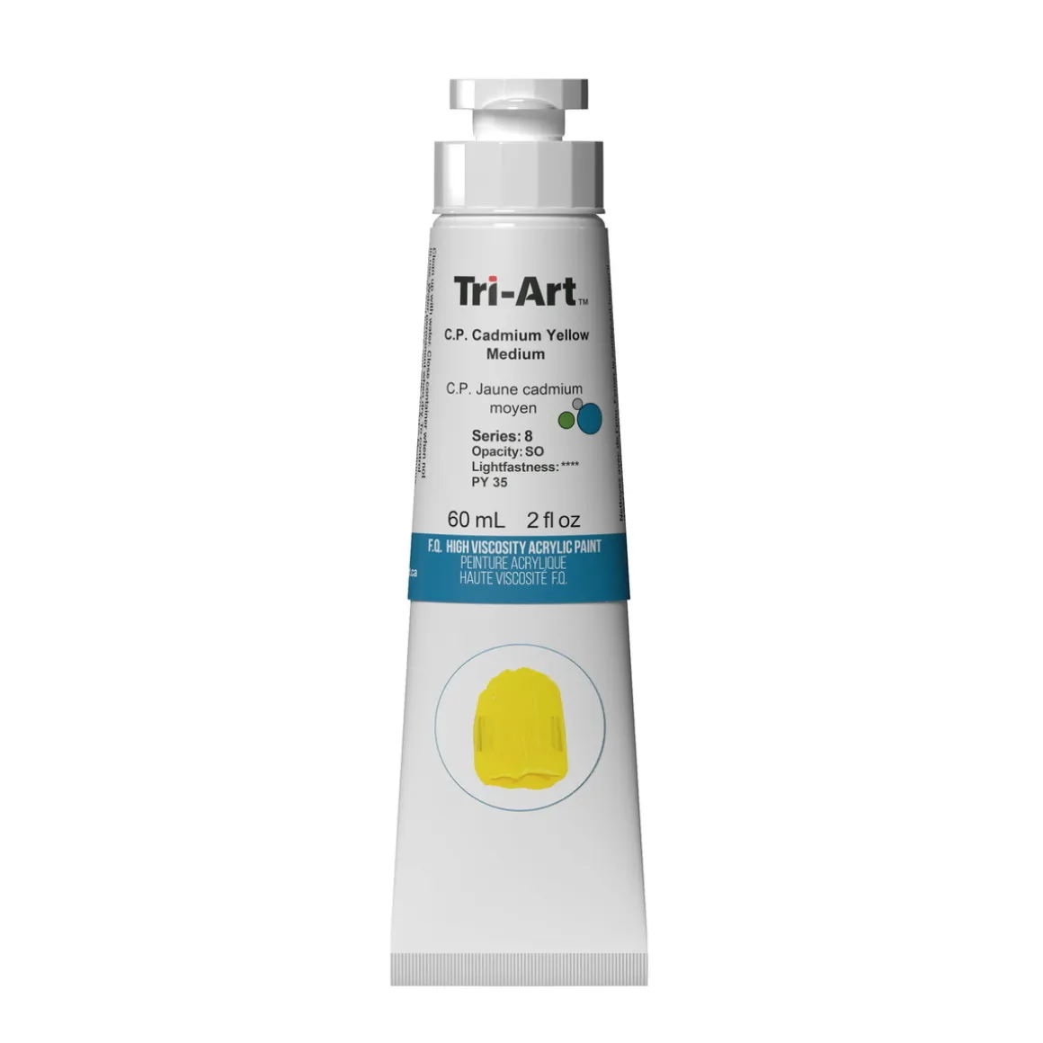 Tri-Art High Viscosity akrylfarve 60 ml C.P. Cadmium Yell Medium