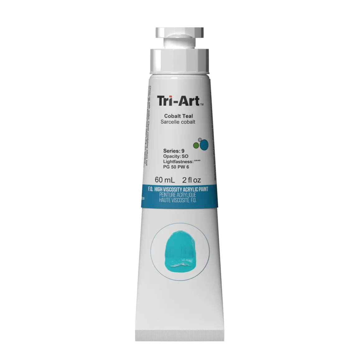Tri-Art High Viscosity akrylfarve 60 ml Cobalt Teal
