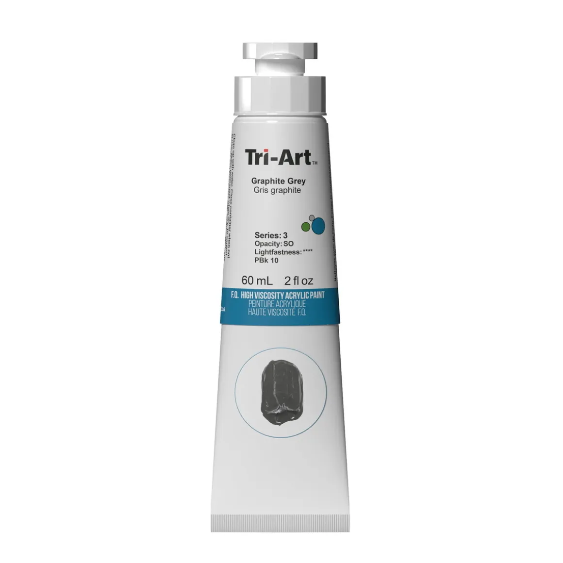 Tri-Art High Viscosity akrylfarve 60 ml Graphite Grey