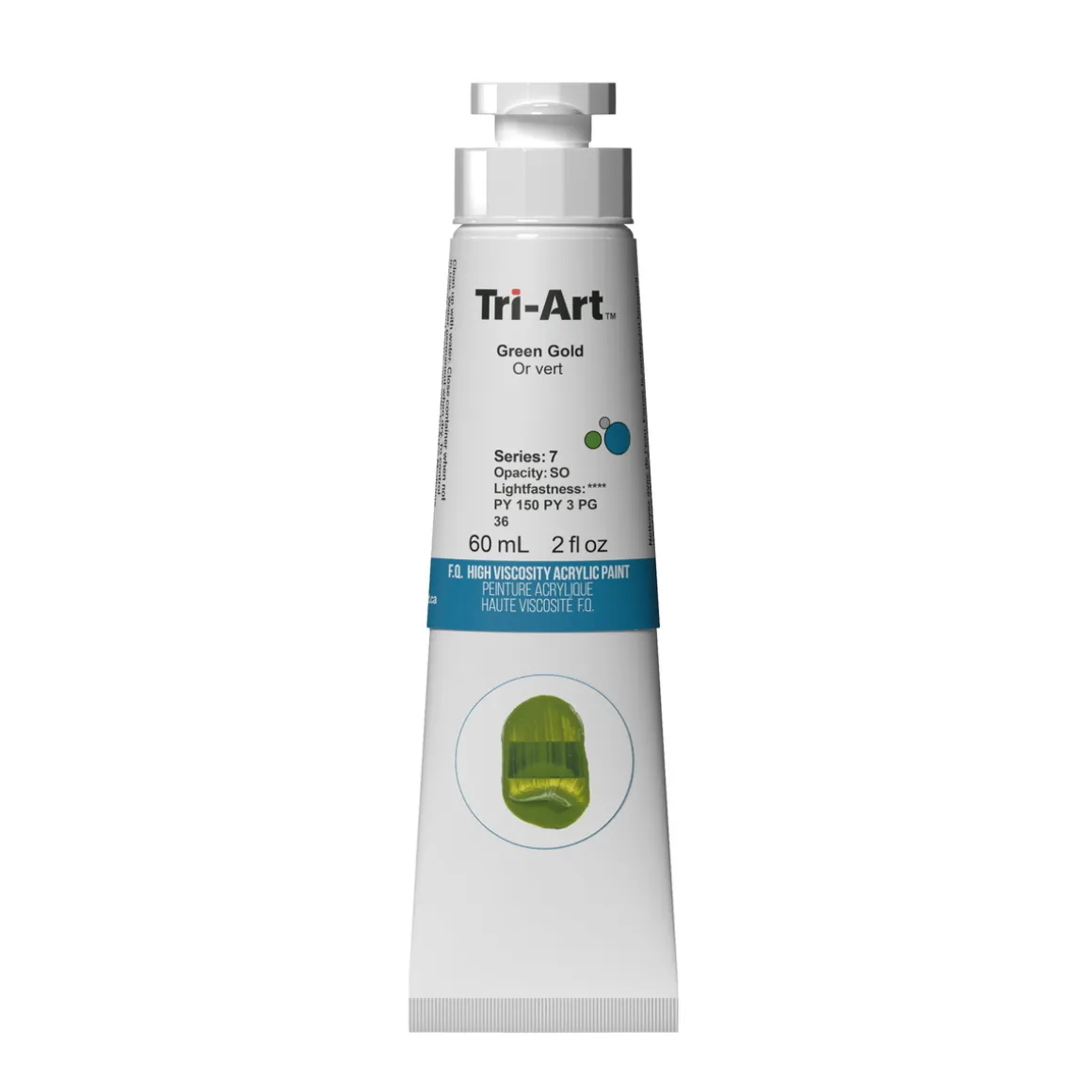 Tri-Art High Viscosity akrylfarve 60 ml Green Gold