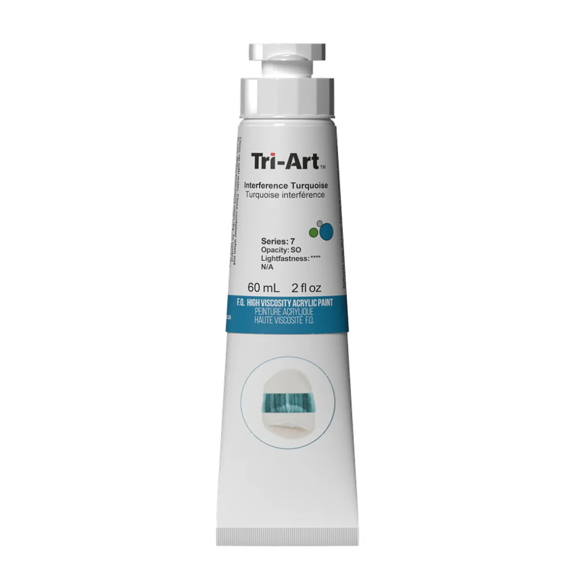 Tri-Art High Viscosity akrylfarve 60 ml Interference Turquois