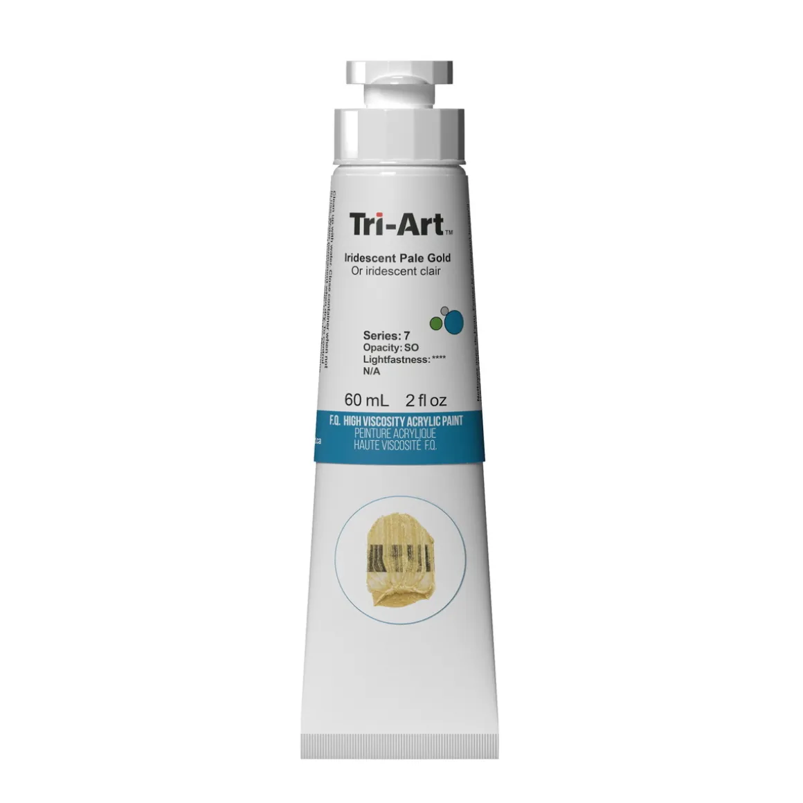 Tri-Art High Viscosity akrylfarve 60 ml Iridescent Pale Gold