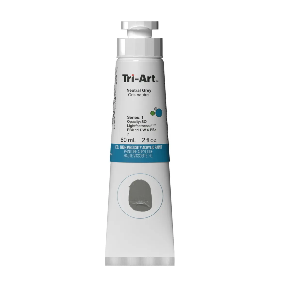 Tri-Art High Viscosity akrylfarve 60 ml Neutral Grey