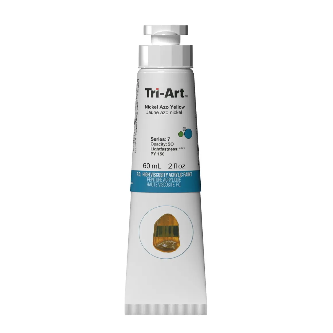 Tri-Art High Viscosity akrylfarve 60 ml Nickel Azo Yellow