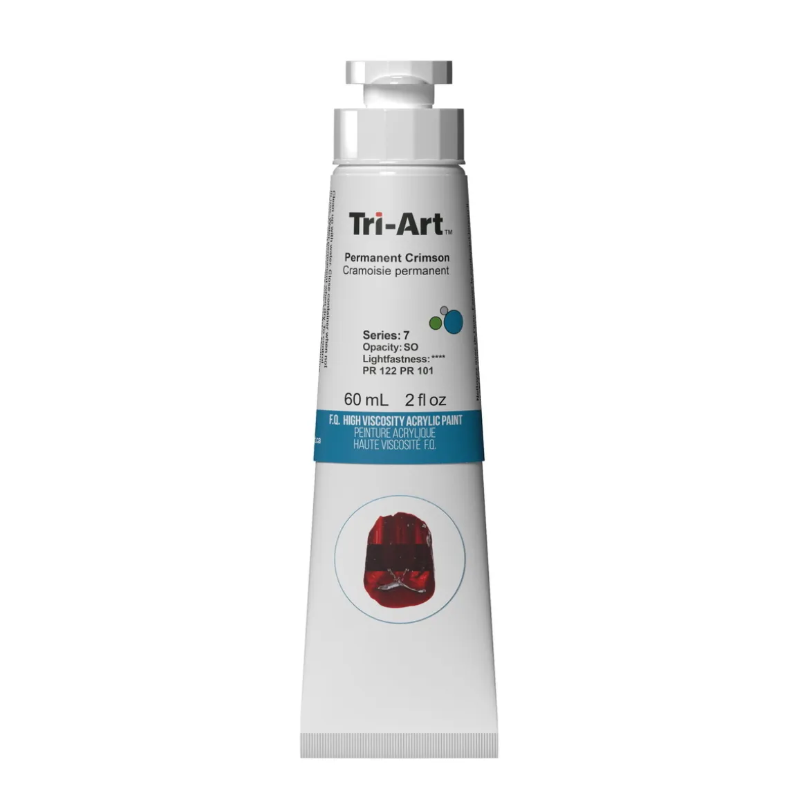 Tri-Art High Viscosity akrylfarve 60 ml Permanent Crimson