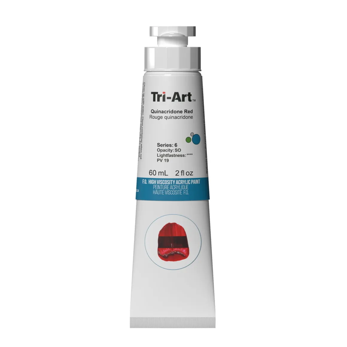 Tri-Art High Viscosity akrylfarve 60 ml Quinacridon Red